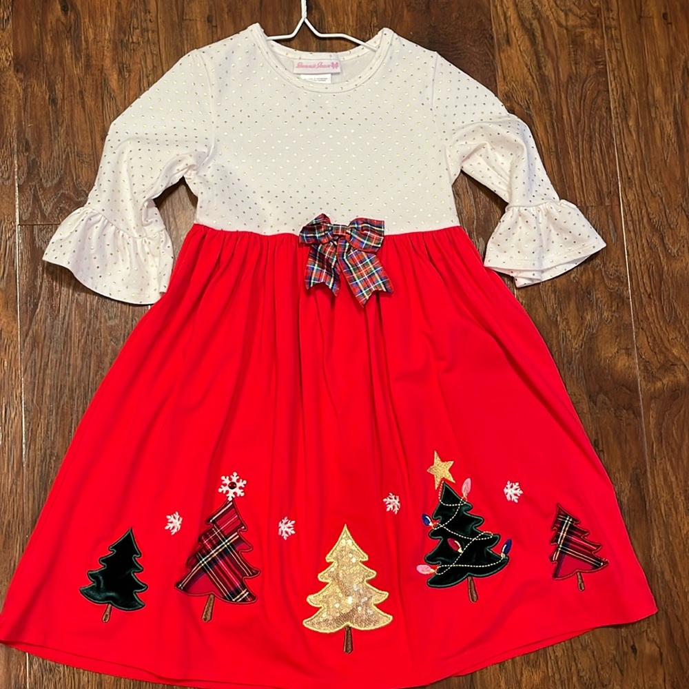 Girls Bonnie Jean Christmas Dress Size 6